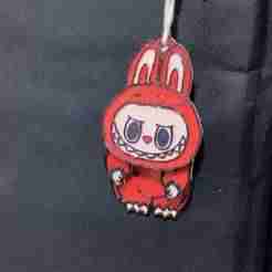 Hanging labubu keychain