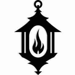 hanging lantern with an eerie flame inside 1 - 2D/3D Wall Art STL+SVG For CNC Router, Plasma, Waterjet, Laser & 3D Printer