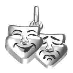 Happy and Sad Face Mask Pendant