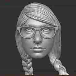 Head of Mia Khalifa for articulated action figures