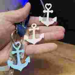 Heart anchor key ring / Decoration & gift idea