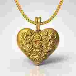 Heart Pendant STL 3D Model for Jewelry – One Inch Pendant