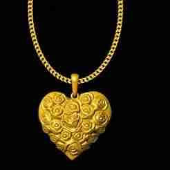 Heart Rose Pendant charm