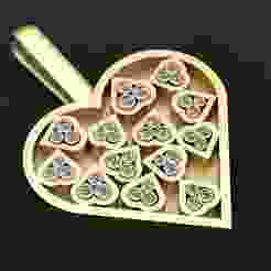 Heart-Shaped Diamond Pendant