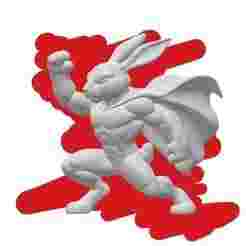 Hero Rabbit STL – Fantasy Warrior Bunny 3D Model | Animal Fighter Figurine