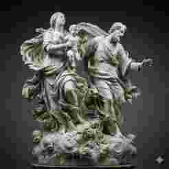 Holy Family – Baroque Style Statue