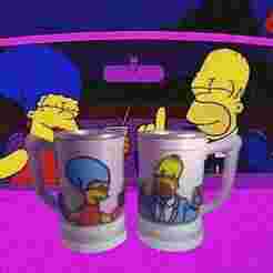 Homer and Marge Sticker for chops valentines day