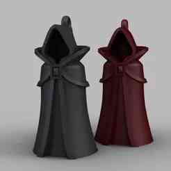 Hooded Cloak Pendant - Halloween Charm & Keychain