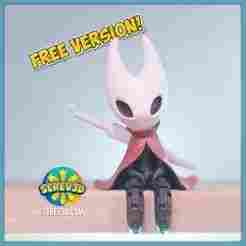 Hornet Flexi Shelf Buddy - FREE Hollow Knight Mini Character STL/3MF