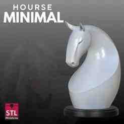 Horse Head STL – Modern Minimalist Sculpture