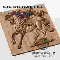 Horse – Silhouette Art Relief – 3D STL Model