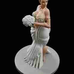 Hot girl bride 2-in-1 bust and miniature
