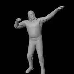 Hulk Hogan 3D Model - Superhero Pose