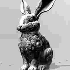 I44 beautifully decorated rabbit