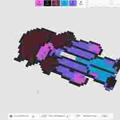 Individual pixel multicolor both sides Deltarune main characters