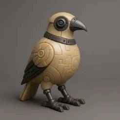 Industrial Bird Sculpture