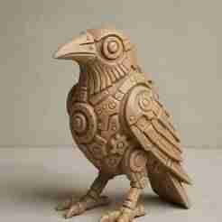 Industrial Crow Sculpture