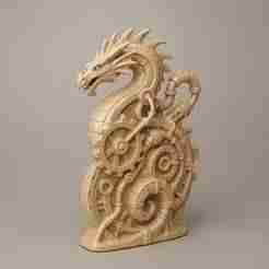 Industrial Dragon Sculpture