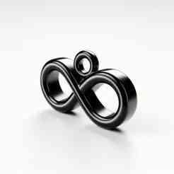 Infinity Symbol Necklace Showpiece 3D Print – Modern Jewelry