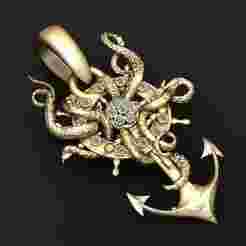 inspired gold pendant  3D printable model