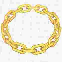 Interlocking 18 Link Chain Scalable Bracelet Necklace Rat Rod Steering Wheel - No Supports Needed