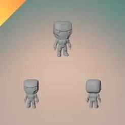 Iron Man Chibi Marvel Figure STL GLB Funko Style for 3D Printing