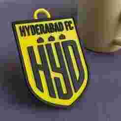 ISL Hyderabad FC keychain badge color printable and renderable