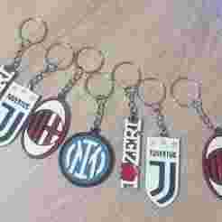 Italian league soccer teams keychains