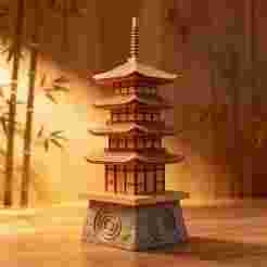 Japanese Pagoda Model - Zen Temple 3D Print STL File