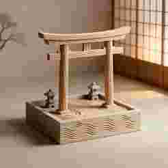 Japanese Zen Garden 3D Print Kit - Torii Gate & Lanterns STL