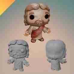 Jesus Chibi Funko Style Figurine for 3D Printing STL GLB Model