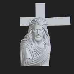 Jesus Christ Relief Bust STL – Sacred 3D Sculpture