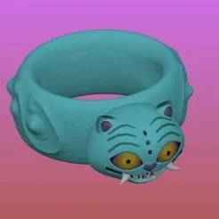 K-Pop Demon Hunters Tiger Derpy Kpop Netflix Figure Ring jewel