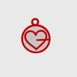 Kalpli 3D Anahtarlık / Heart 3D Keychain STL