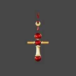 Kamikaze Kaito Jeanne Crucifix and earring Prop stl