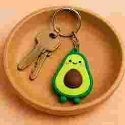 🥑 Kawaii Avocado Key Chain
