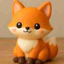 Kawaii Fox Figurine – Cute Animal Desk Decor