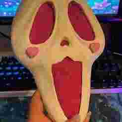 Kawaii kitty ghostface mask