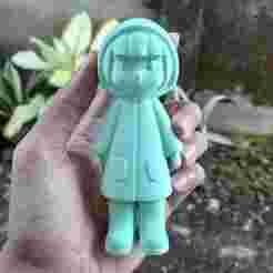 Kawaii Raincoat Girl 3D Print Model