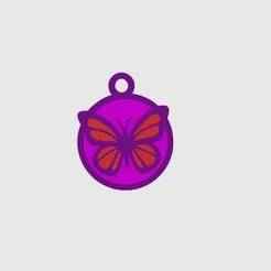 Kelebek 3D Anahtarlık / Butterfly 3D Keychain STL