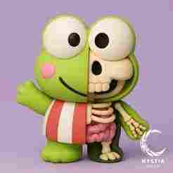 Keroppi anatomical dissection Sanrio Halloween cartoon 3D