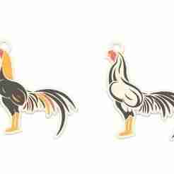 Key rings "Gallos de riña".