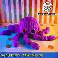 Keychain - Articulated Knitted Octopus