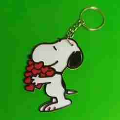 keychain - snoopy - little hearts - love - romantic