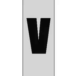 Keychain Car License Plate Letter V