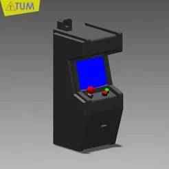 Keychain Coin operated game cabinet