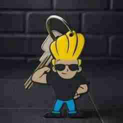 keychain inspired by Johnny Bravo!