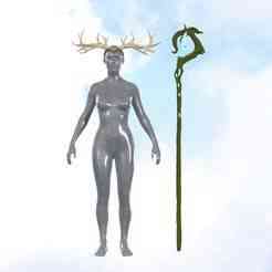 Keyleth Vox Machina Mask, horns and staff