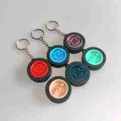 Kia Gyroscope Tire Keychain – Rotating Logo