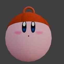 Kirby Keychain - Ness Hat Transformation - Super Smash Bros - Ready to Print